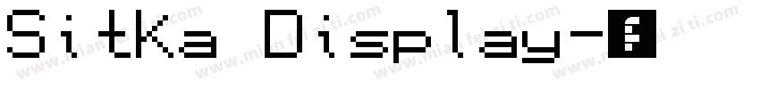 Sitka Display字体转换